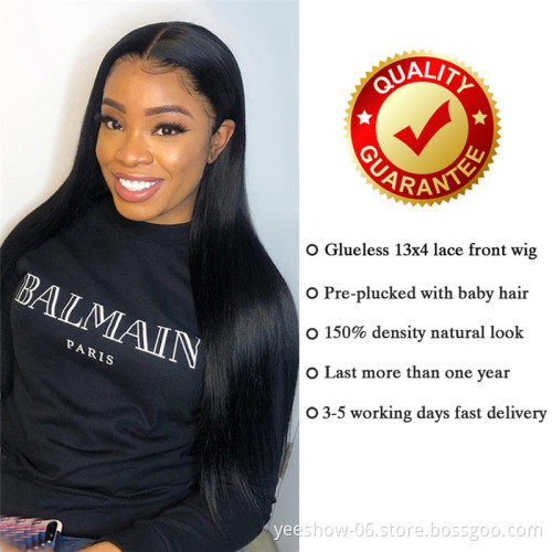 Wholesale straight wave13X4 13X6 HD Swiss Lace Frontal Wig Raw Virgin Cuticle Aligned Wig Brazilian Human Hair Lace Front Wig